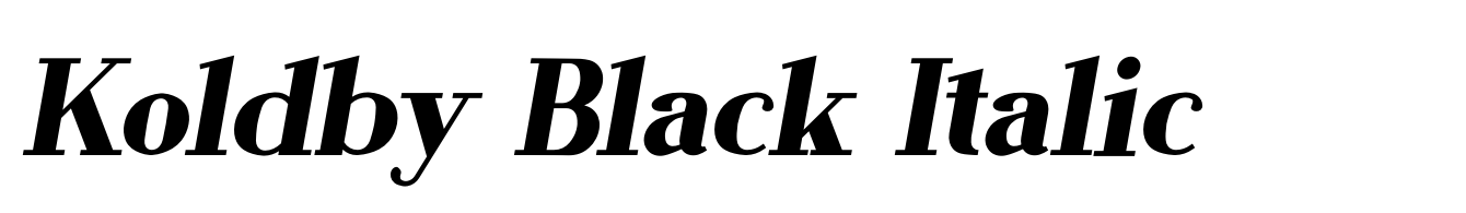 Koldby Black Italic